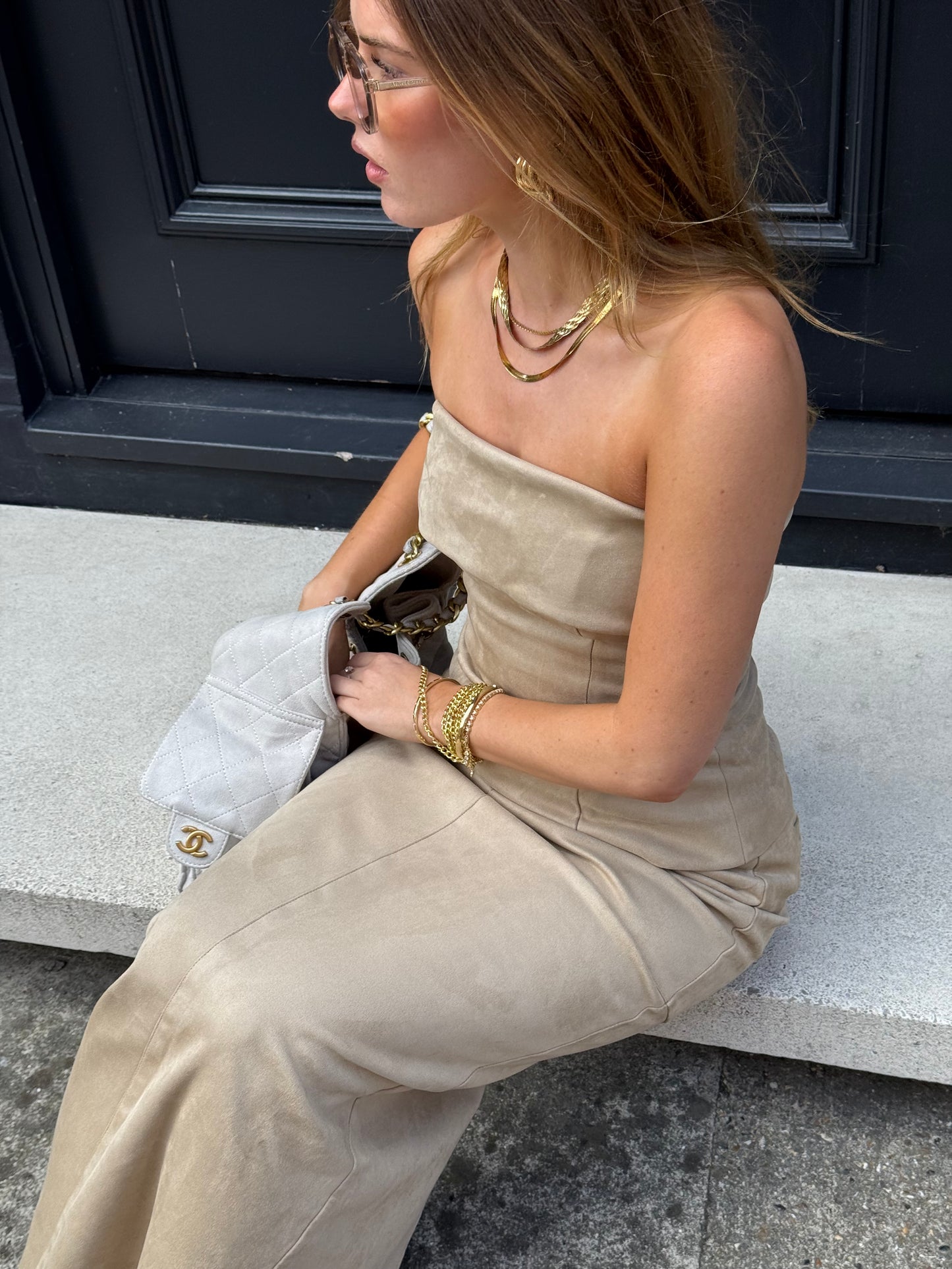 The Suede Set - Fold Top